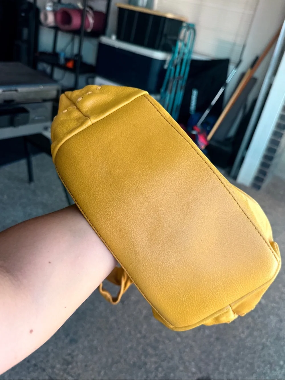 The Sak yellow hobo tote bag GUC cow leather